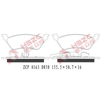 FMSI D858 car ceramic brake pad for Dodge